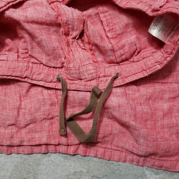 Horny Toad Skirt Womens 6 Red Linen Pockets Drawstring - Picture 7 of 10
